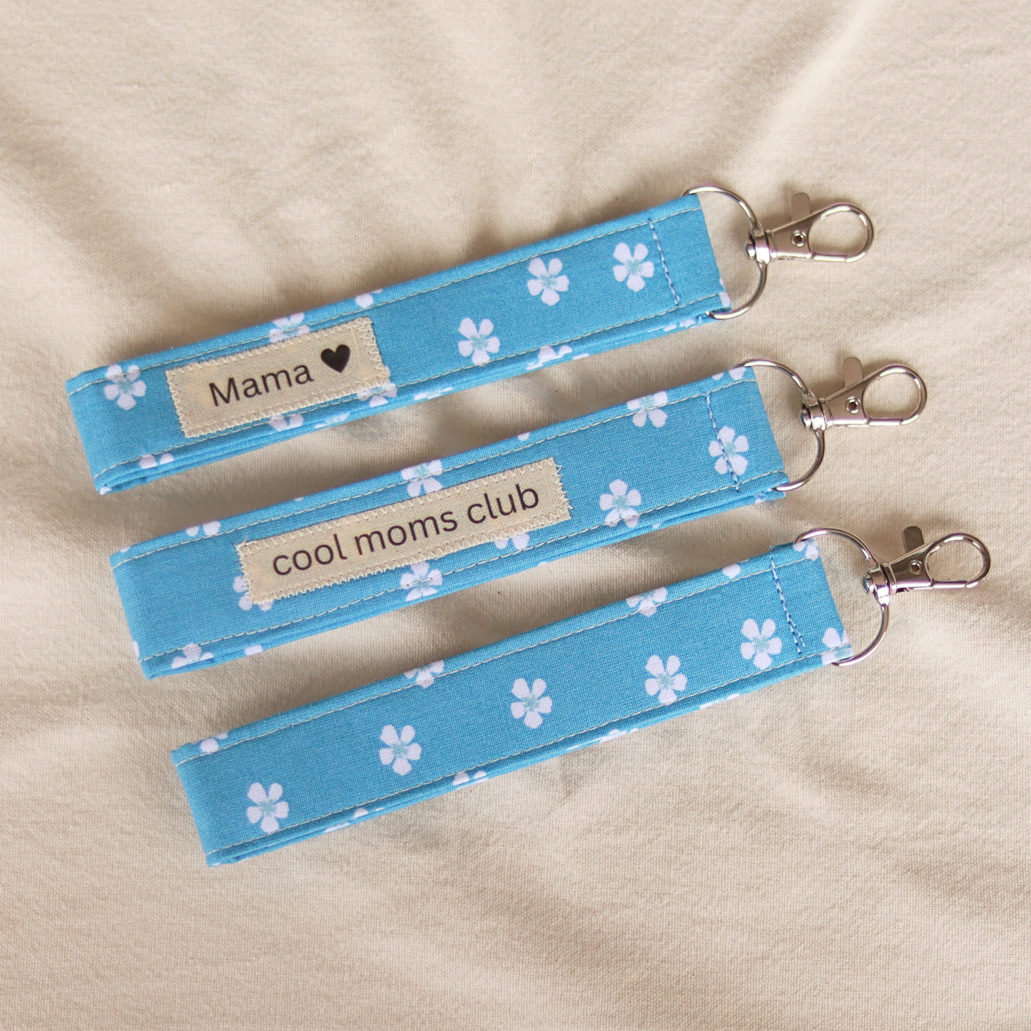 Schlüsselanhänger Blumen blau