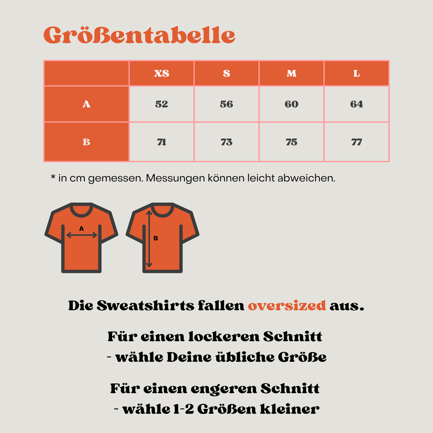 Anthem Größentabelle