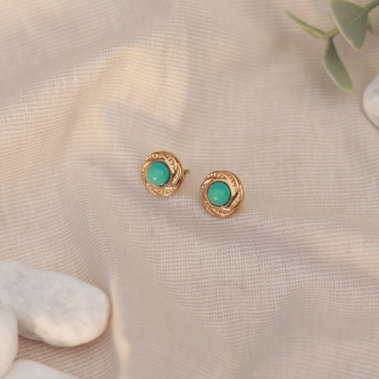 Aqua Lux | Ohrstecker | gold | türkis