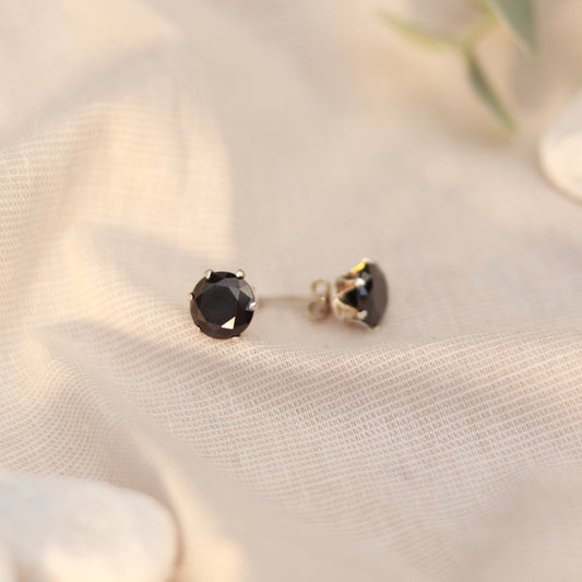 Shadow Spark | Ohrstecker | Zirkonia | silber | schwarz