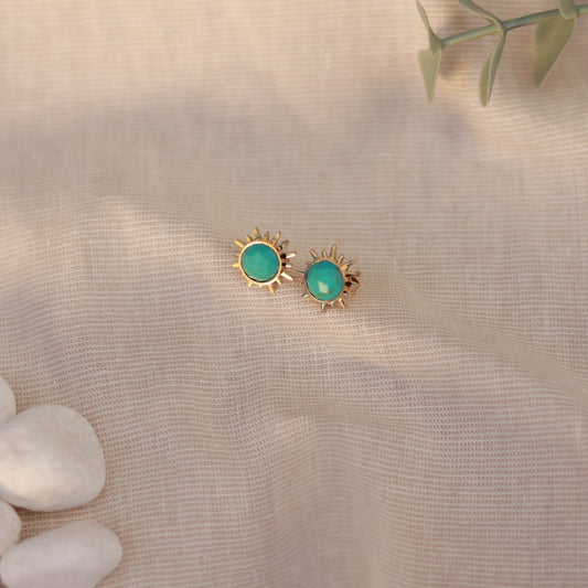 Sunlit Breeze | Ohrstecker | Sonne | gold | türkis
