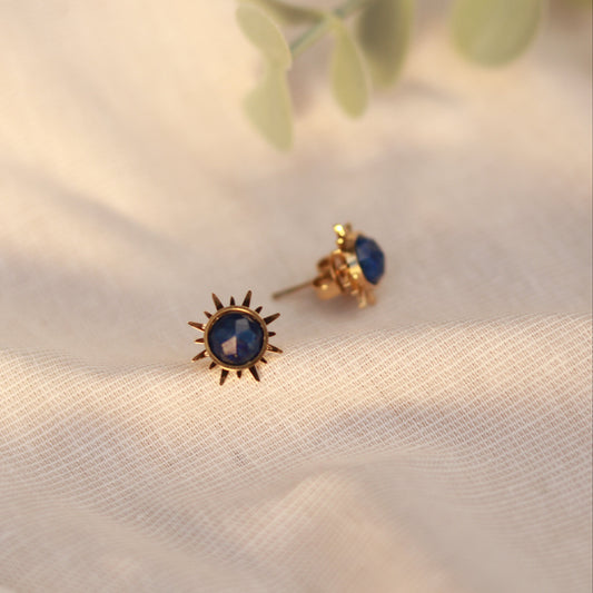 Sunlit Blue | Ohrstecker | Lapislazuli | gold | blau