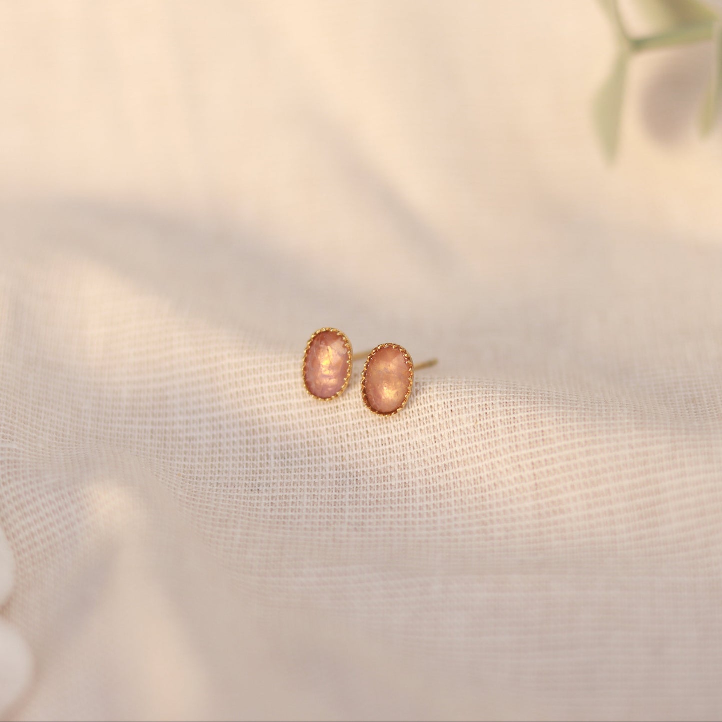 Rose Glow | Mini Ohrstecker | Spinell | gold | rosé