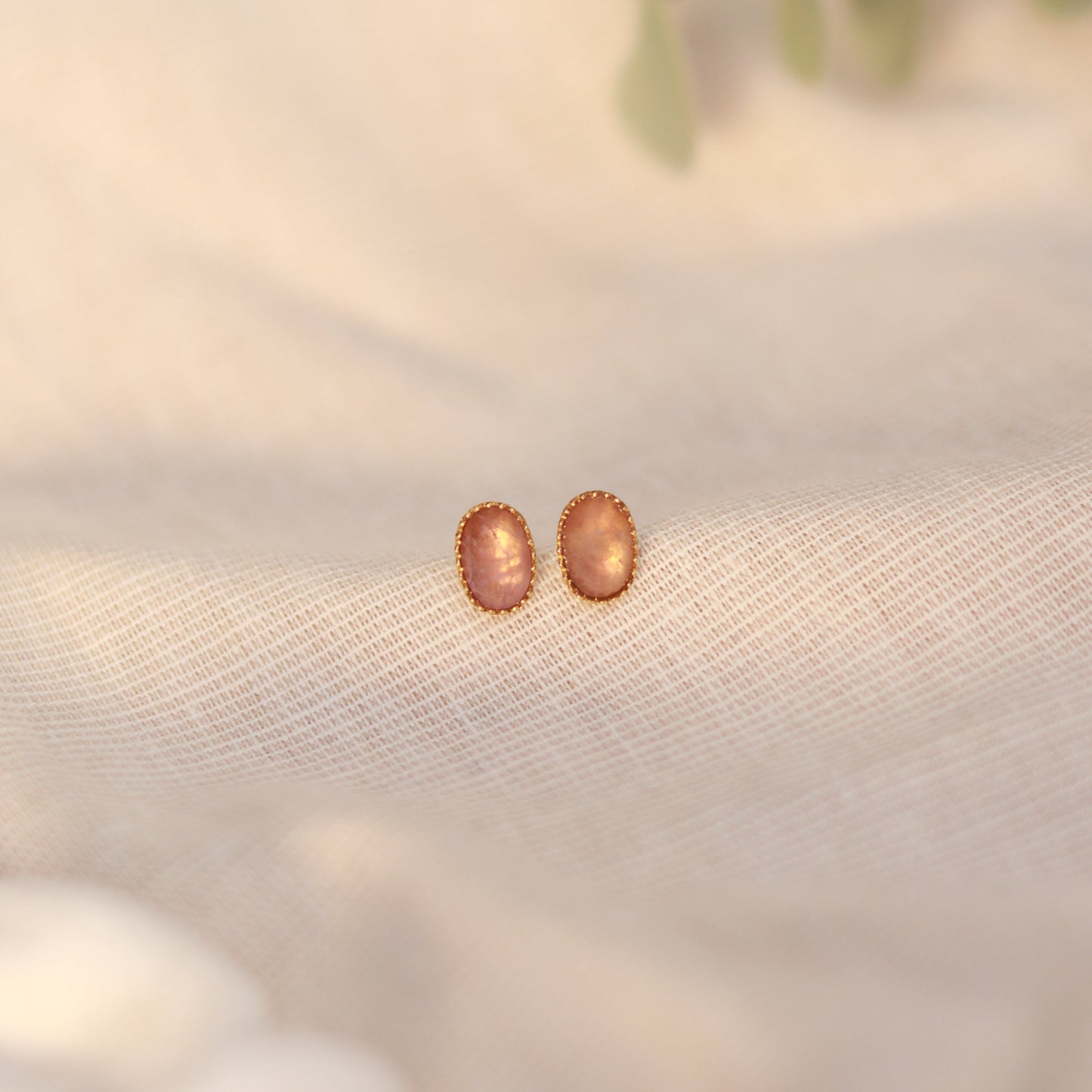 Rose Glow | Mini Ohrstecker | Spinell | gold | rosé