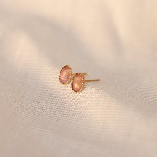 Rose Glow | Mini Ohrstecker | Spinell | gold | rosé