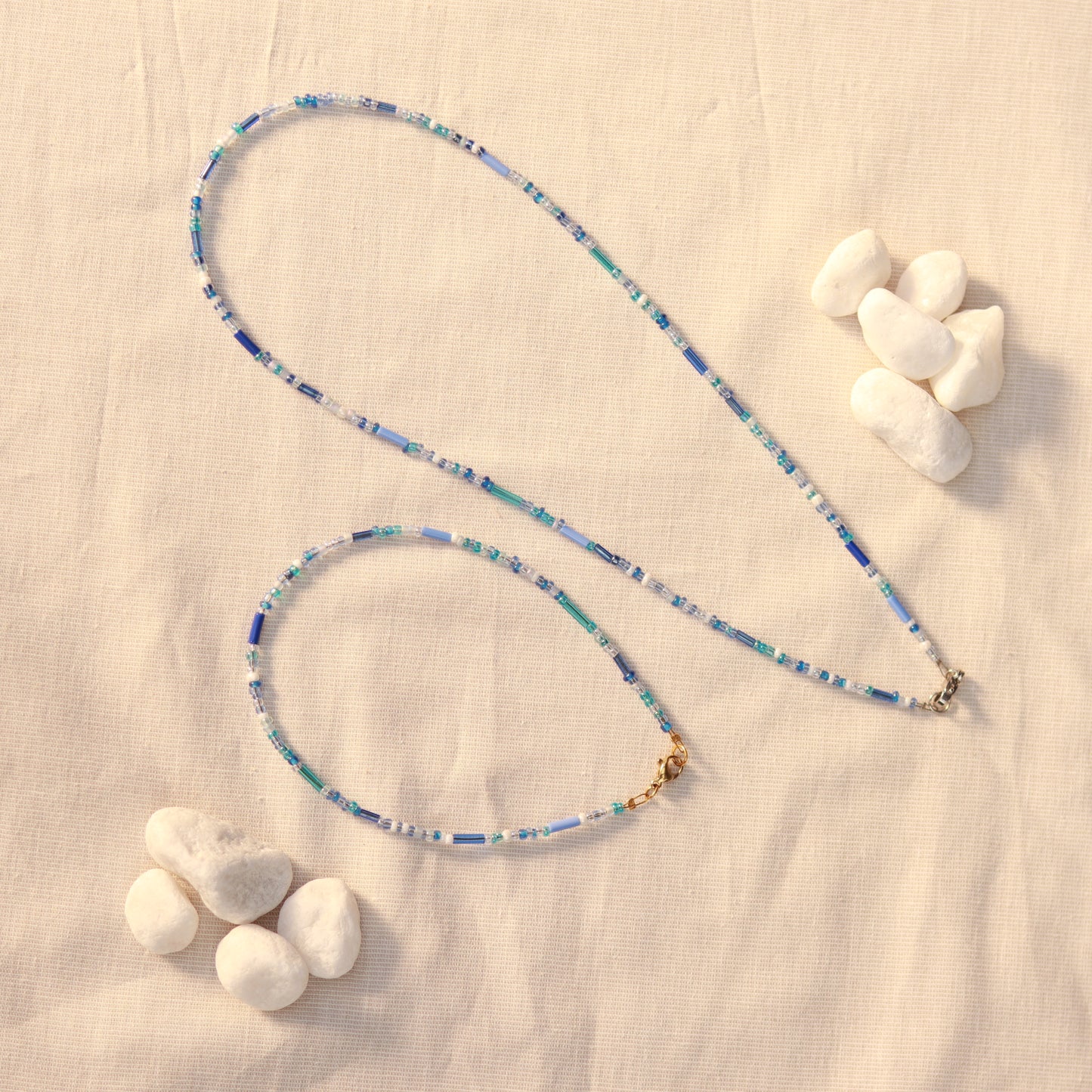 Azure | Perlenkette | Sommerkette | Fußkettchen | Armband | individuell