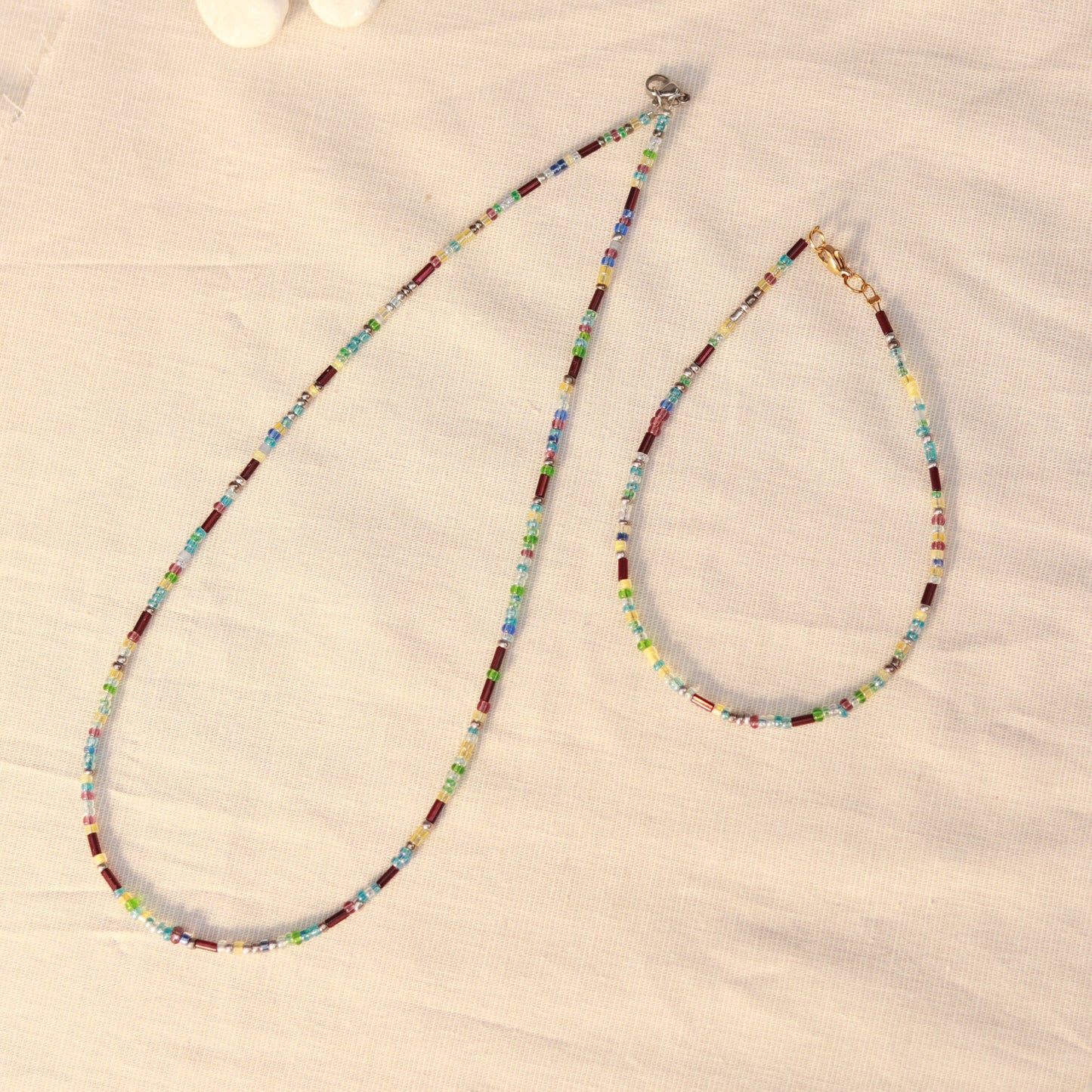 Cherry Gum | Perlenkette | Sommerkette | Fußkette | Armband | individuell