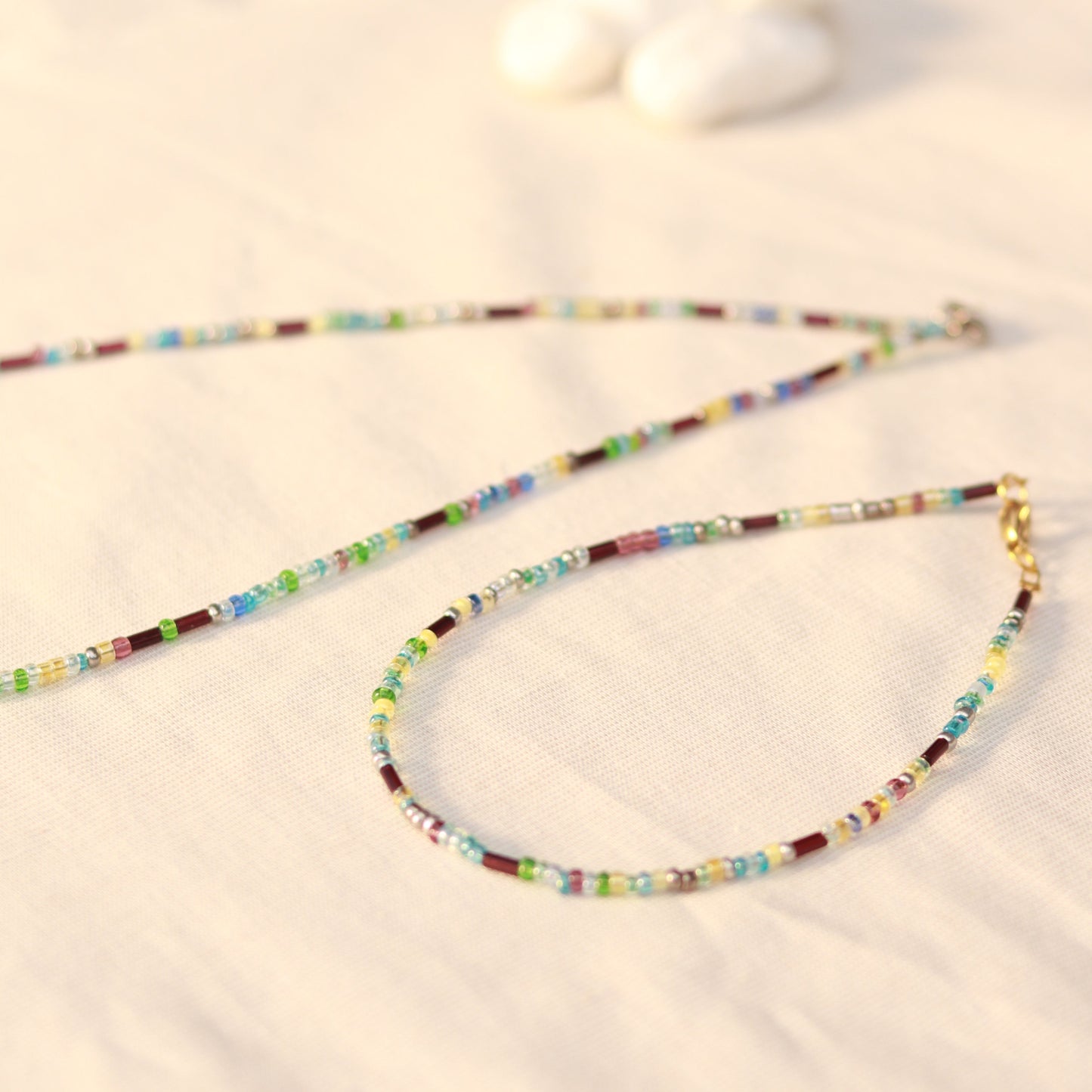 Cherry Gum | Perlenkette | Sommerkette | Fußkette | Armband | individuell