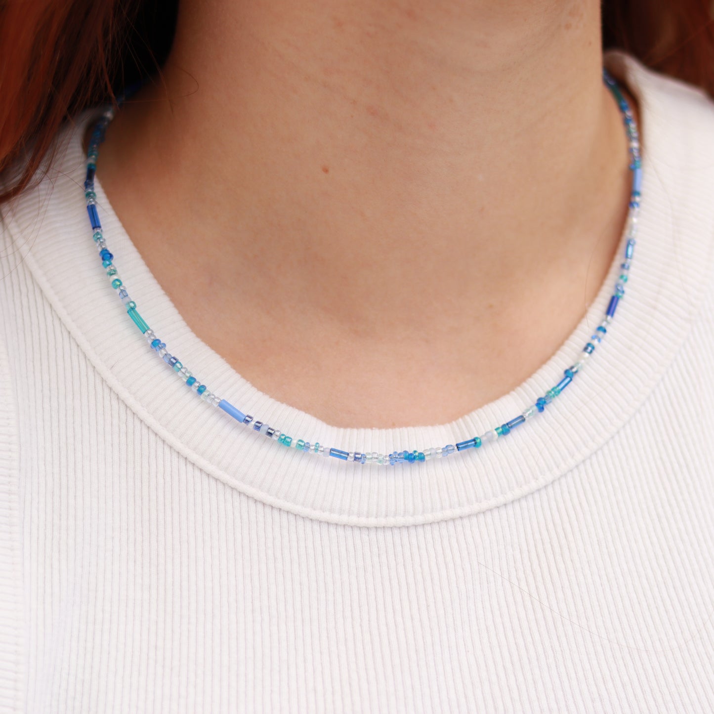 Azure | Perlenkette | Sommerkette | Fußkettchen | Armband | individuell