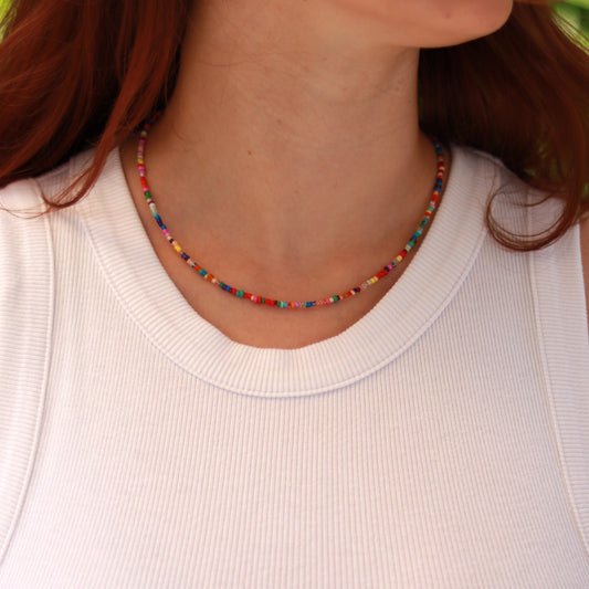 Perlenkette bunt | Sommerkette | Fußkettchen | Armband