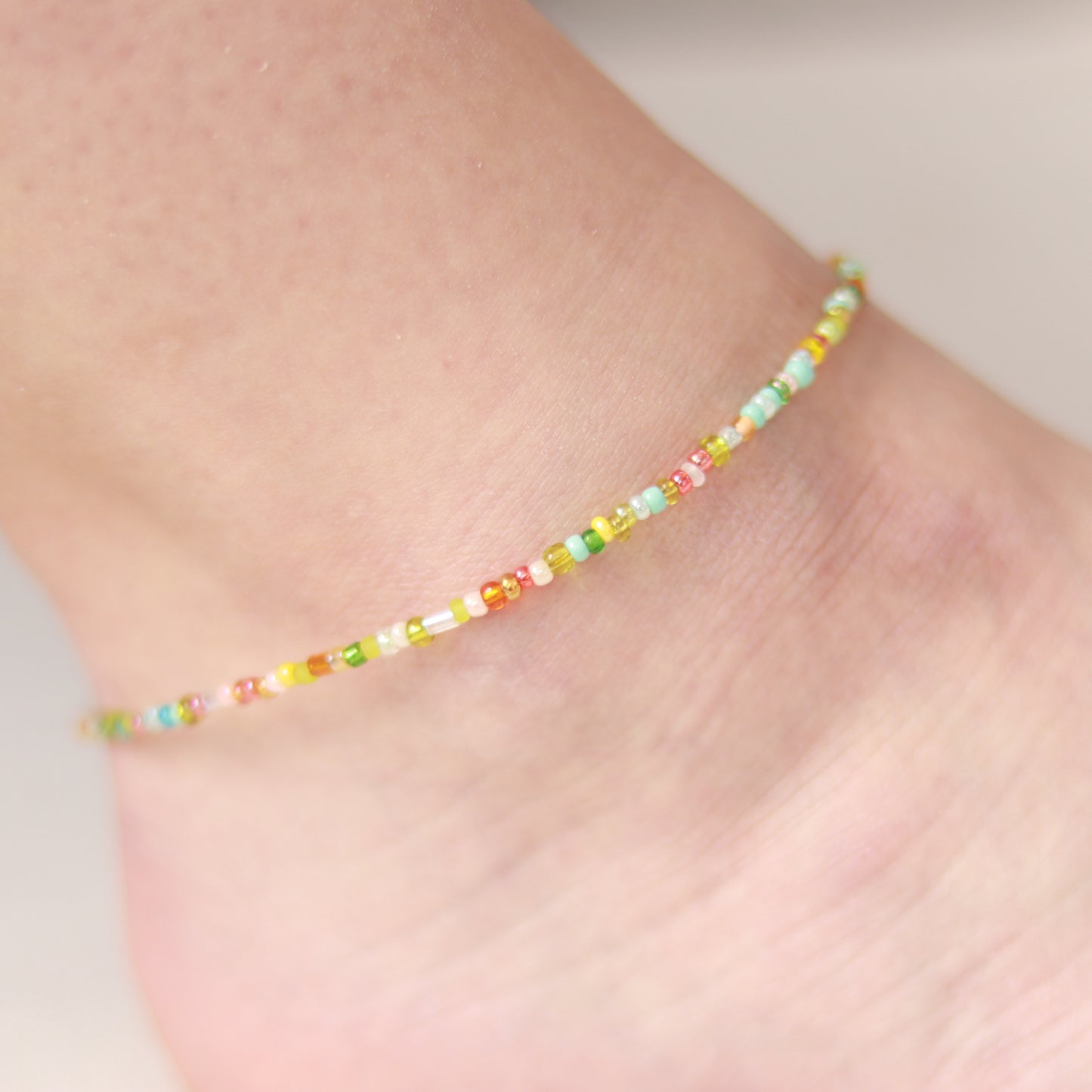 Flowers | Perlenkette | Sommerkette | Fußkette | Armband | individuell