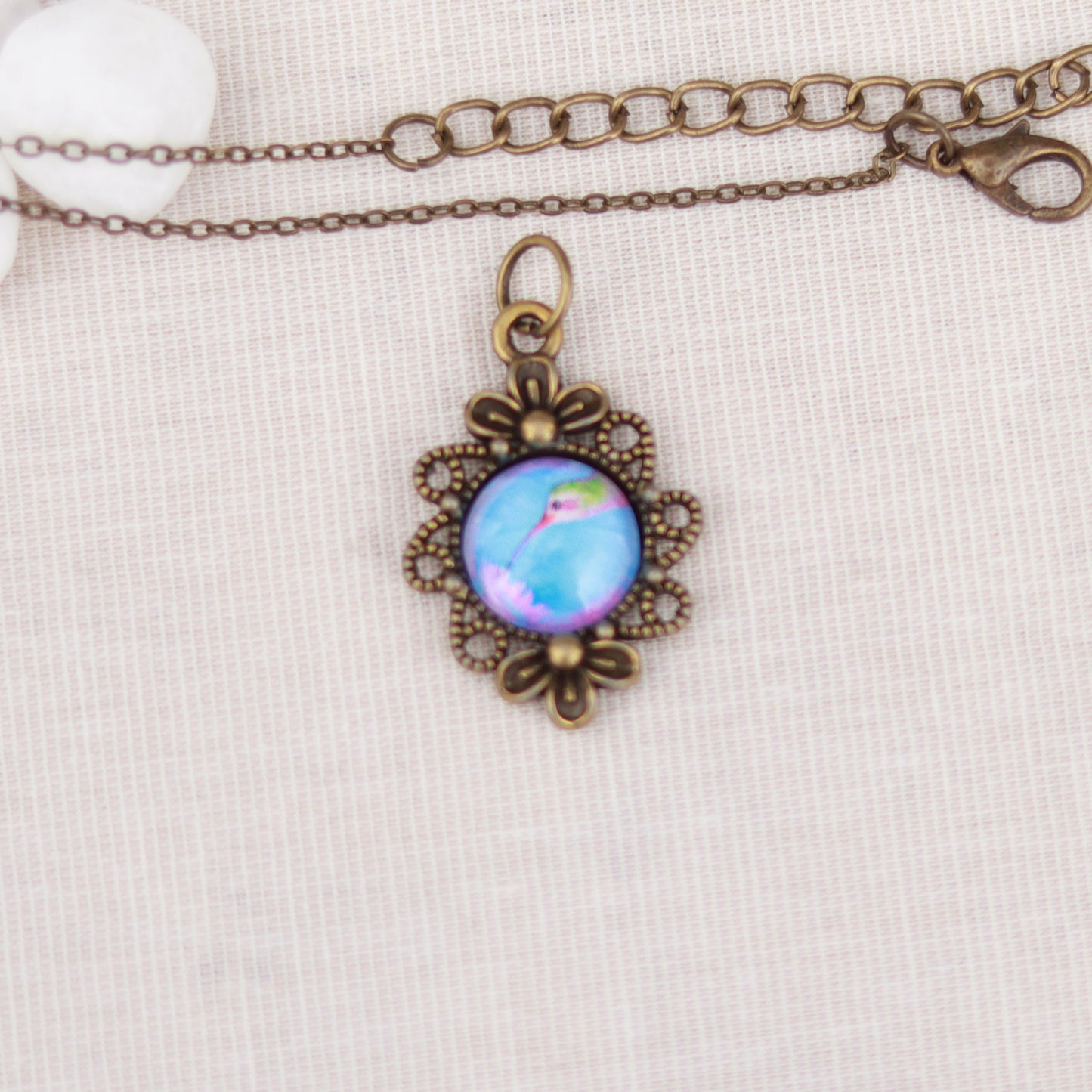 Cabochon Charm | Halskette | bronzefarben
