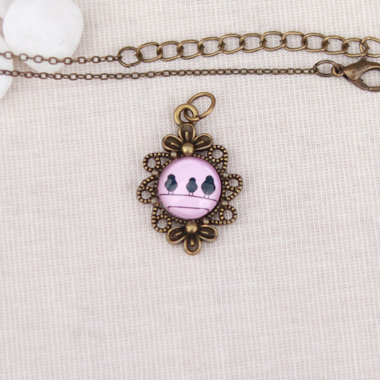 Cabochon Charm | Halskette | bronzefarben