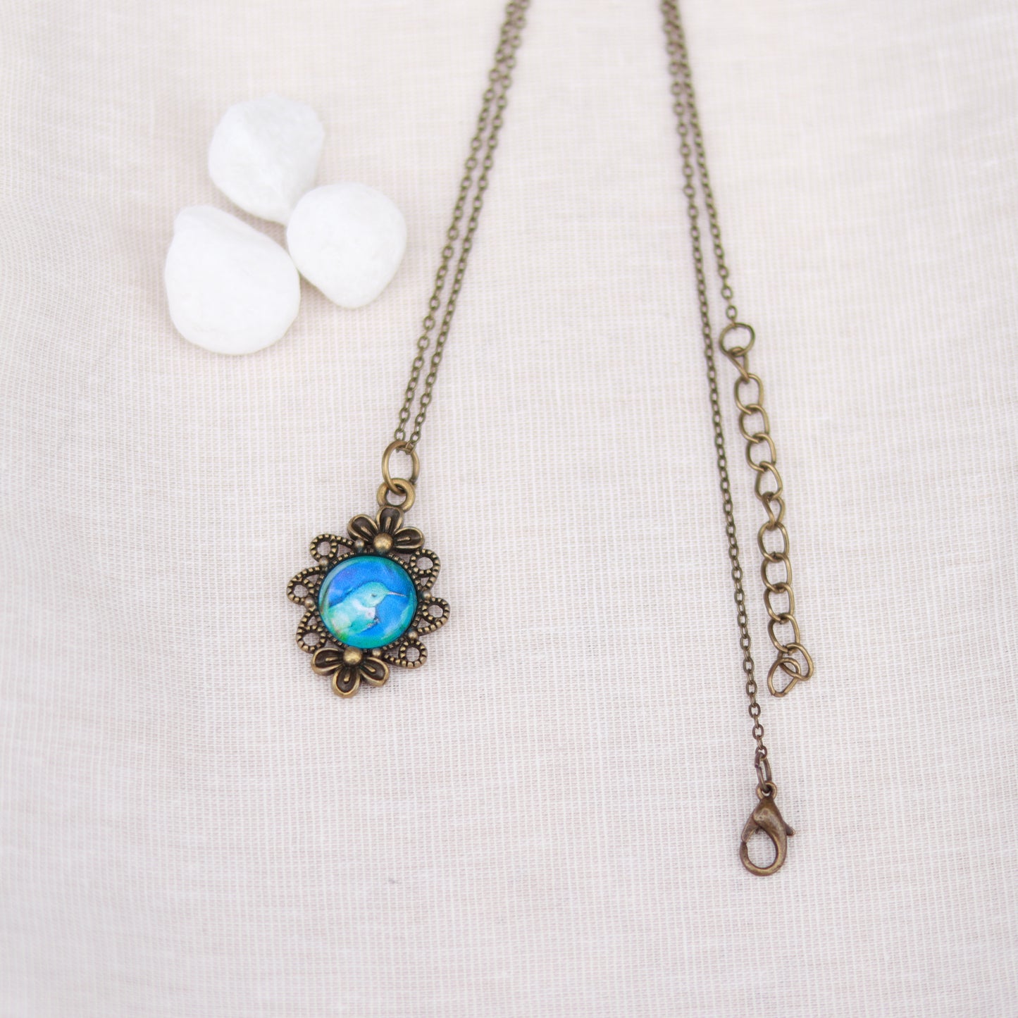Cabochon Charm | Halskette | bronzefarben