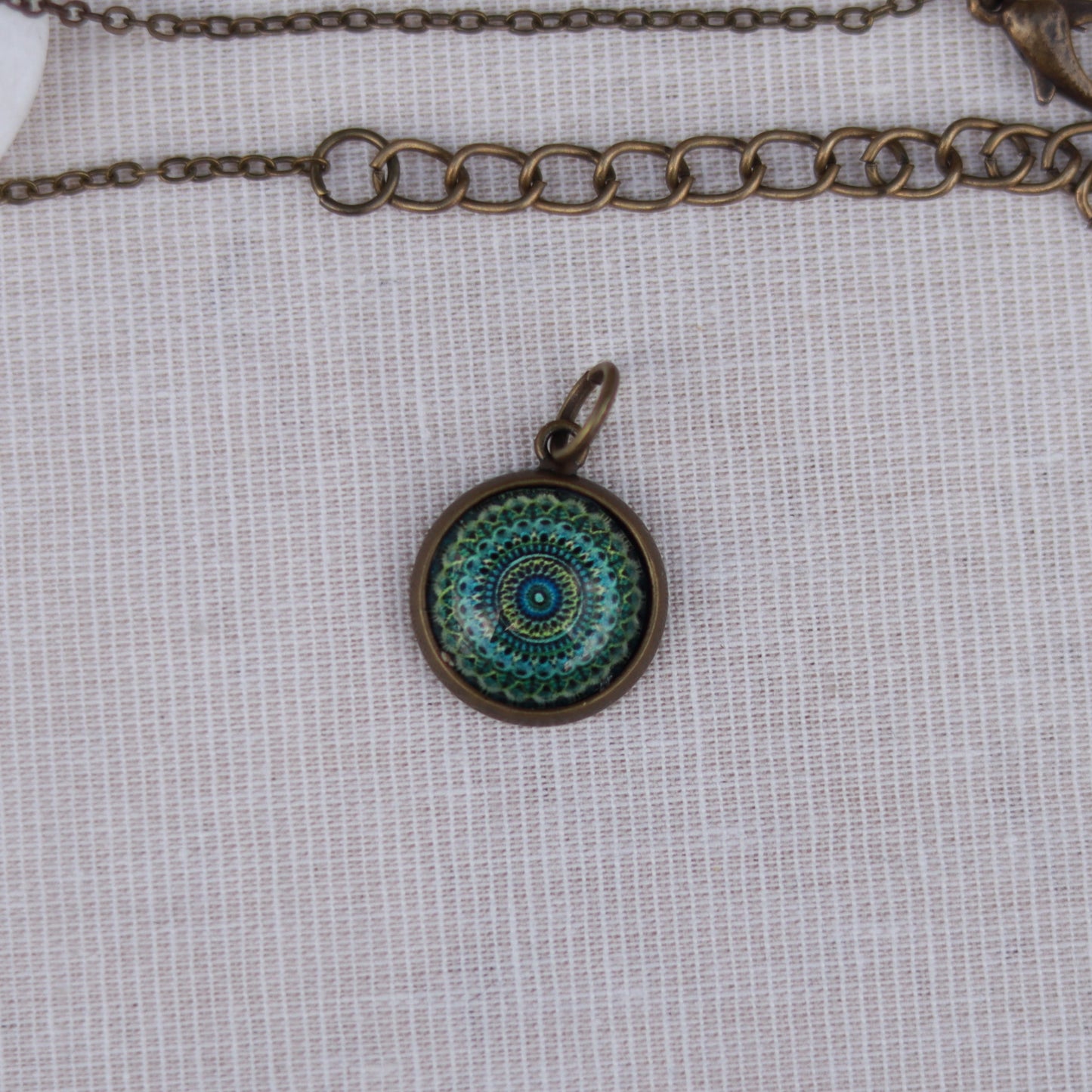 Cabochon Charm | Halskette | bronzefarben