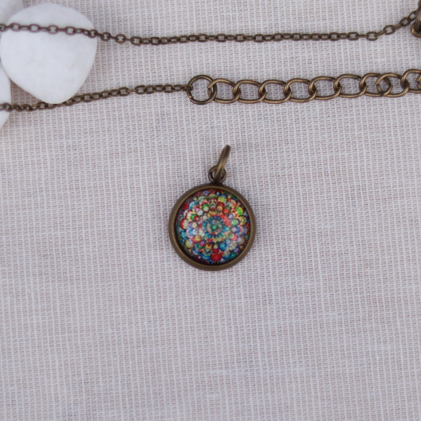 Cabochon Charm | Halskette | bronzefarben