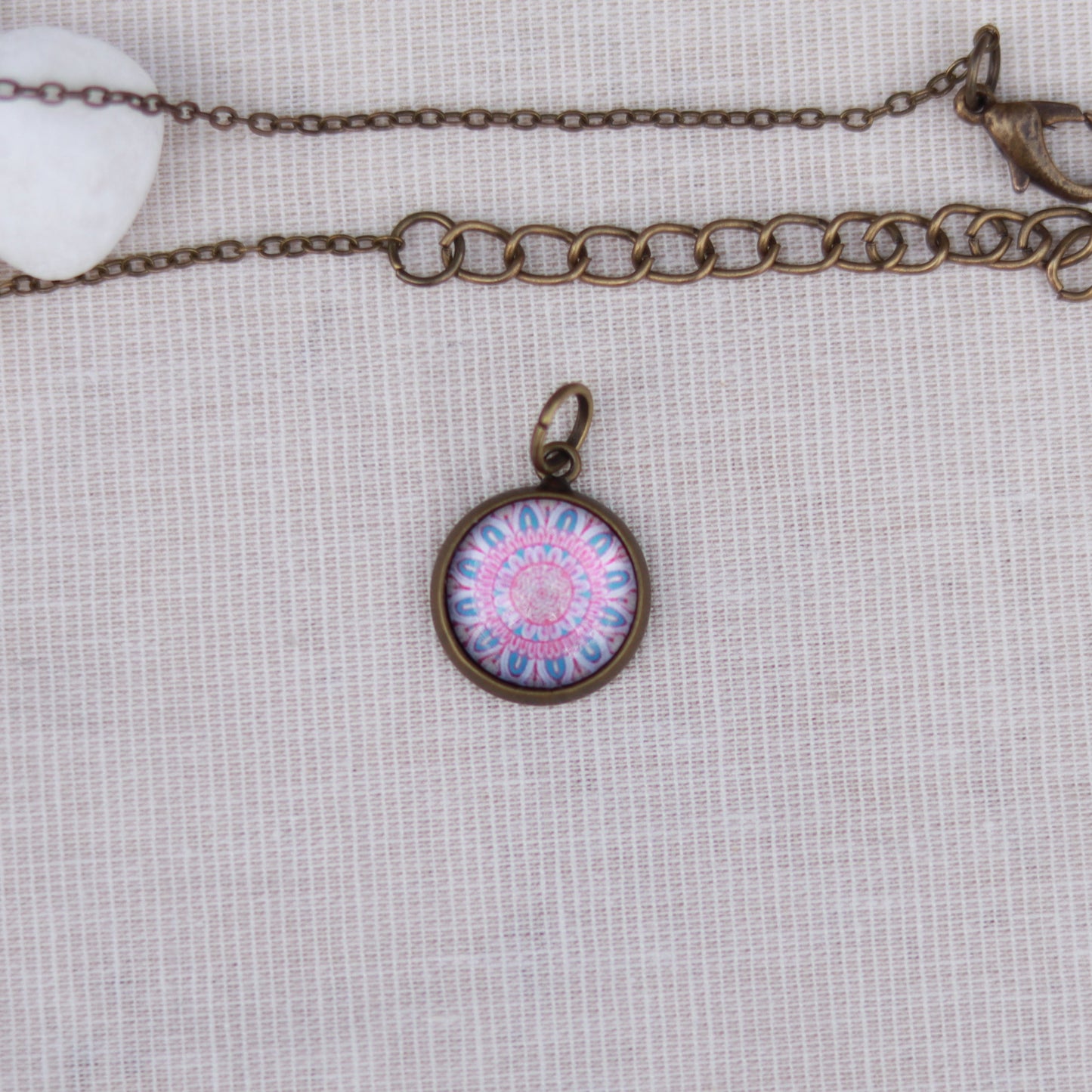 Cabochon Charm | Halskette | bronzefarben
