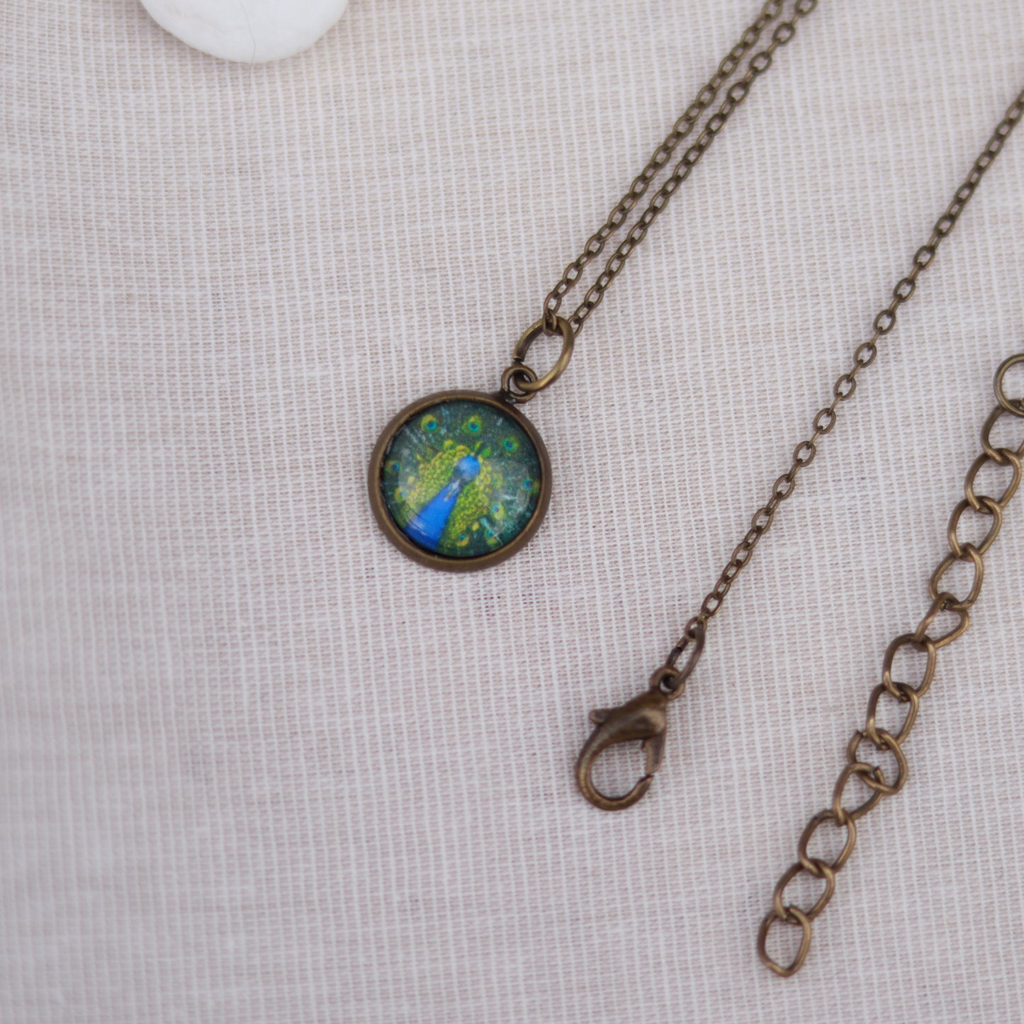 Cabochon Charm | Halskette | bronzefarben