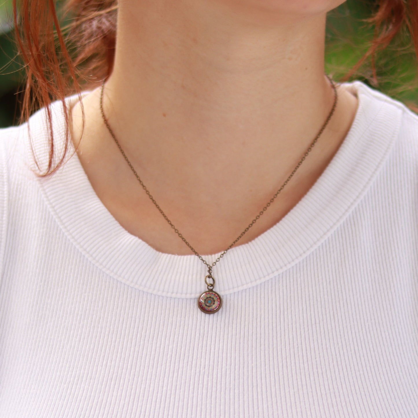 Cabochon Charm | Halskette | bronzefarben