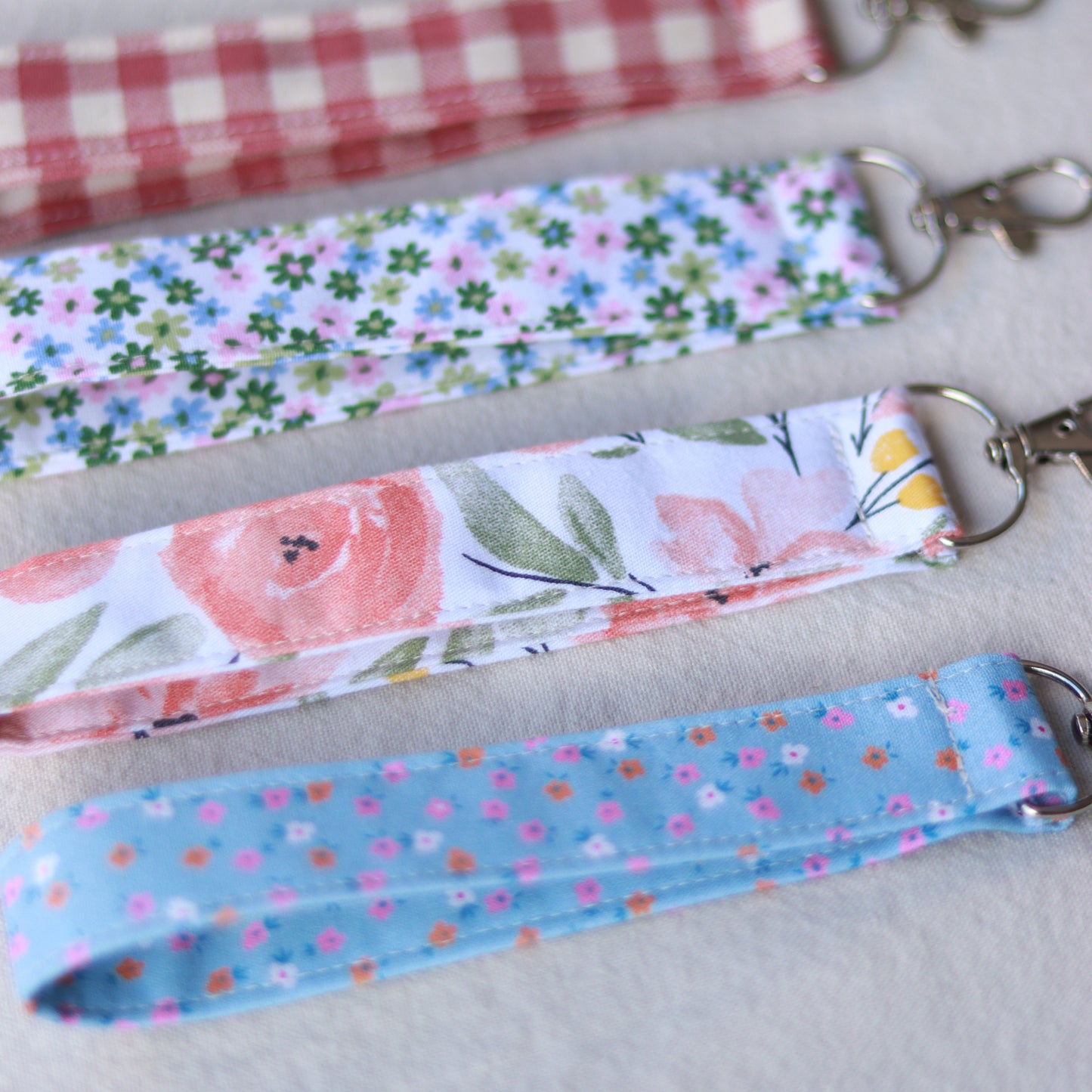 Schlüsselanhänger Karo altrosa