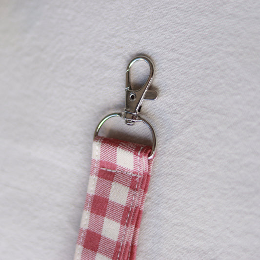 Schlüsselanhänger Karo altrosa