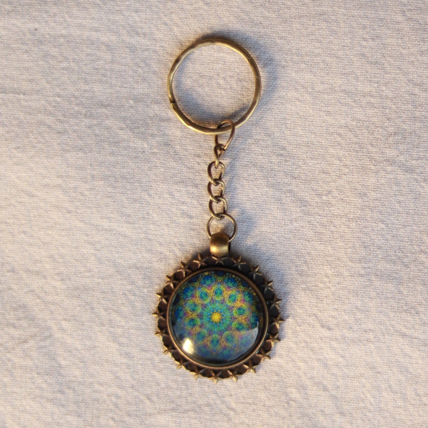 Schlüsselanhänger Mandala bronzefarben