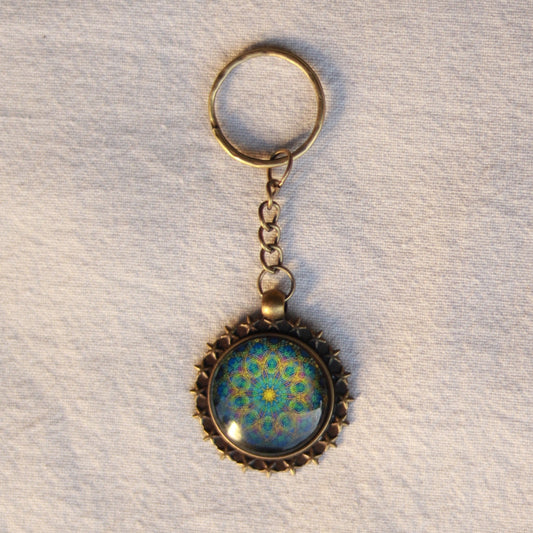 Schlüsselanhänger Mandala bronzefarben