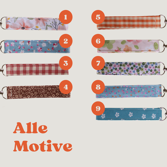 Stoff Schlüsselanhänger Alle Farben