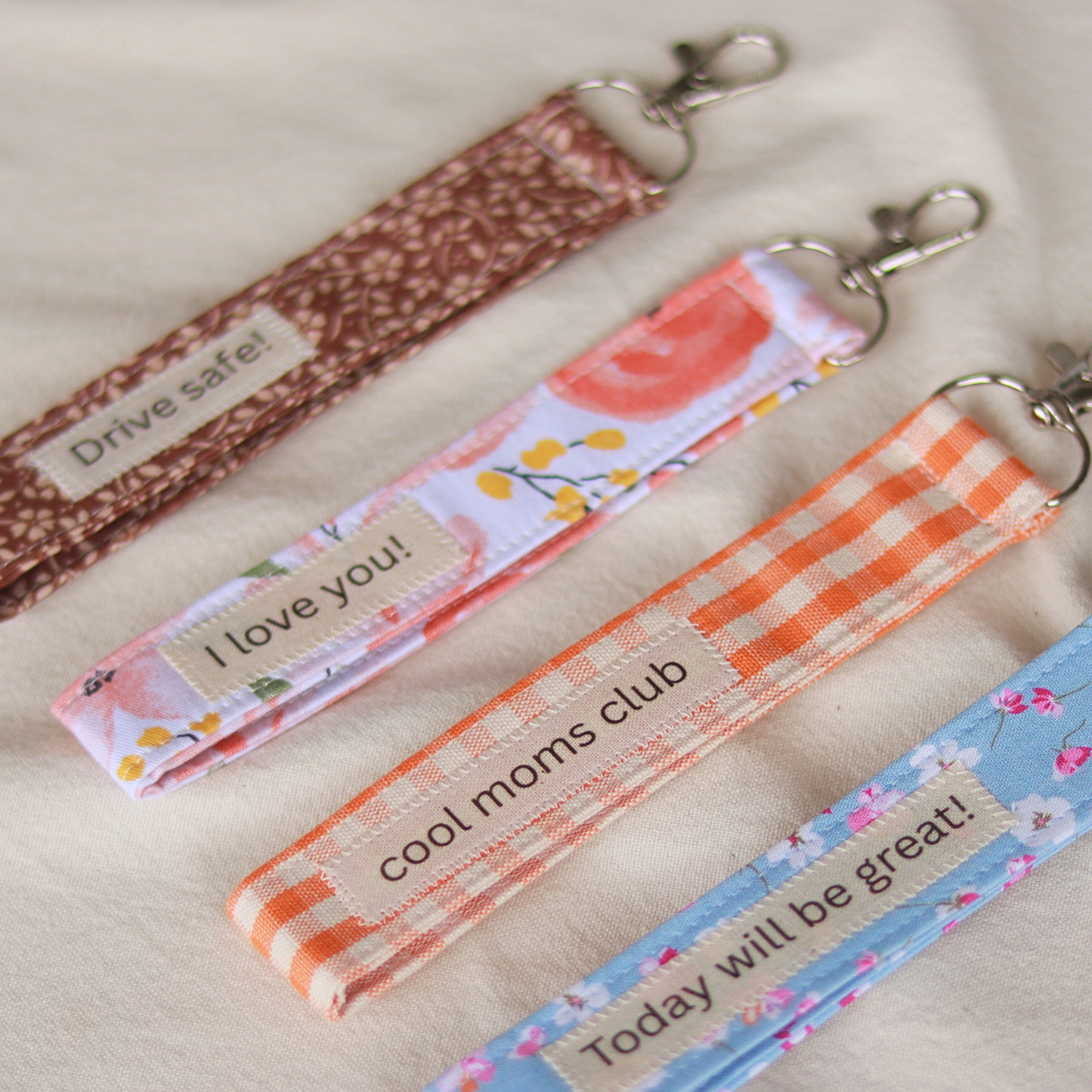 Schlüsselanhänger blaue Blumen