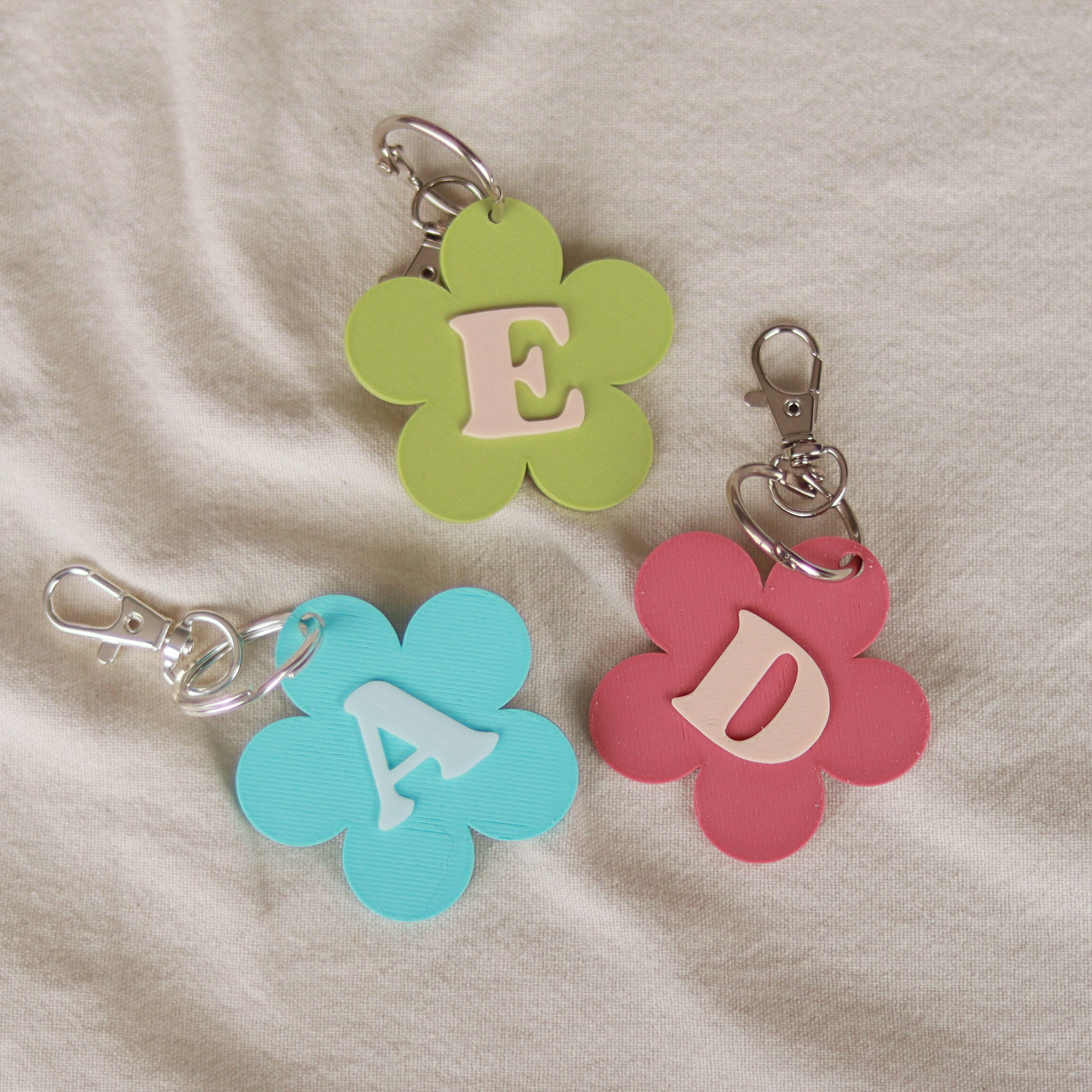 Schlüsselanhänger Buchstabe Flowers