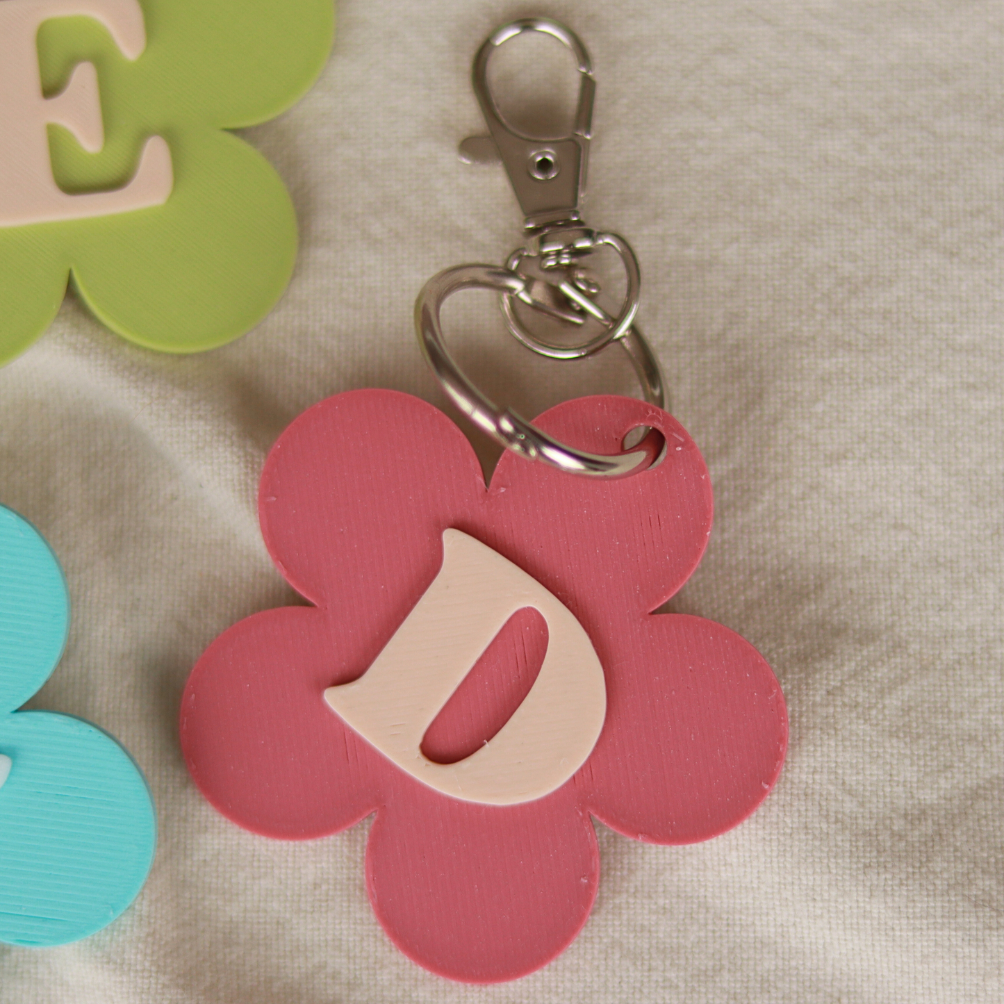 Schlüsselanhänger Buchstabe Flowers