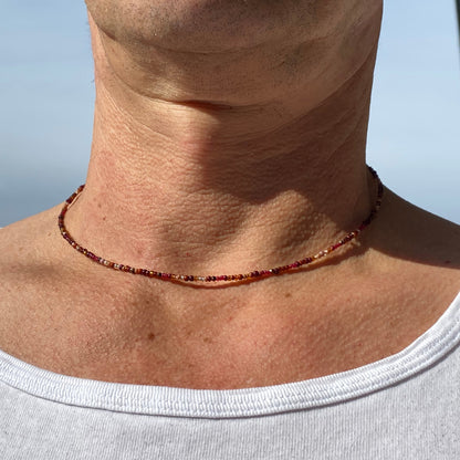 Amber Perlenkette braun rot Unisex