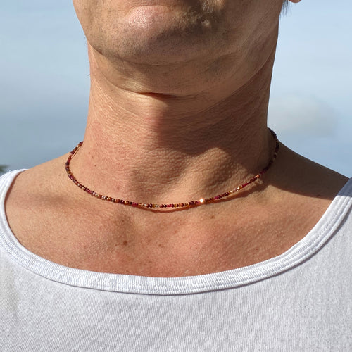 Amber Halskette braun rot Unisex