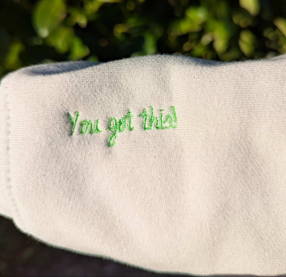 You got this affirmation bestickter ärmel