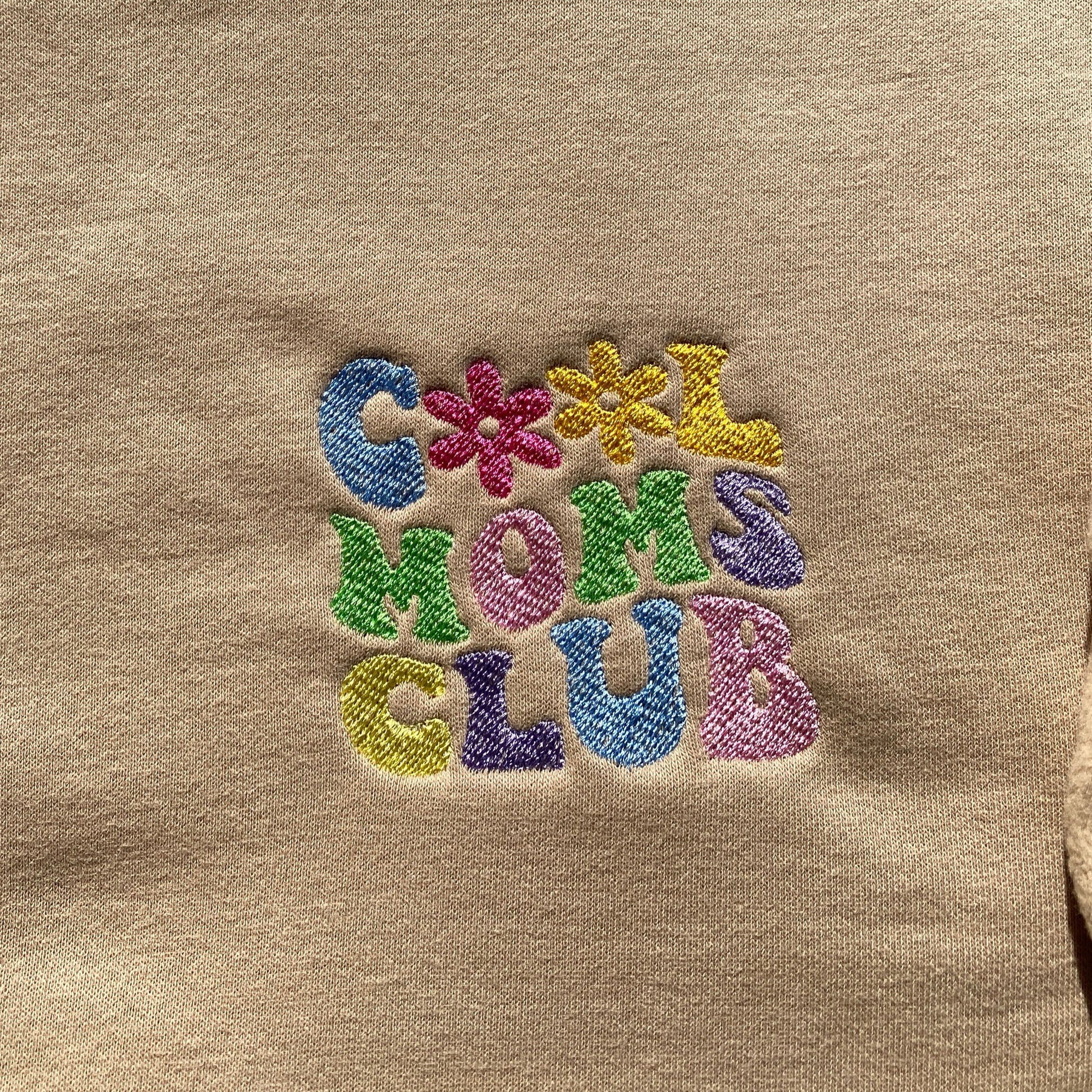 Cool moms club besticktes sweatshirt geschenk