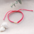 Gänseblümchen | Makramee Stoffarmband | Geschenk Armband | pink