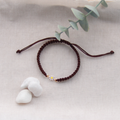 Gänseblümchen | Makramee Stoffarmband | Geschenk Armband | dunkelbraun
