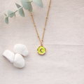 Moon Light | Halskette mit Emaille Anhänger | gold