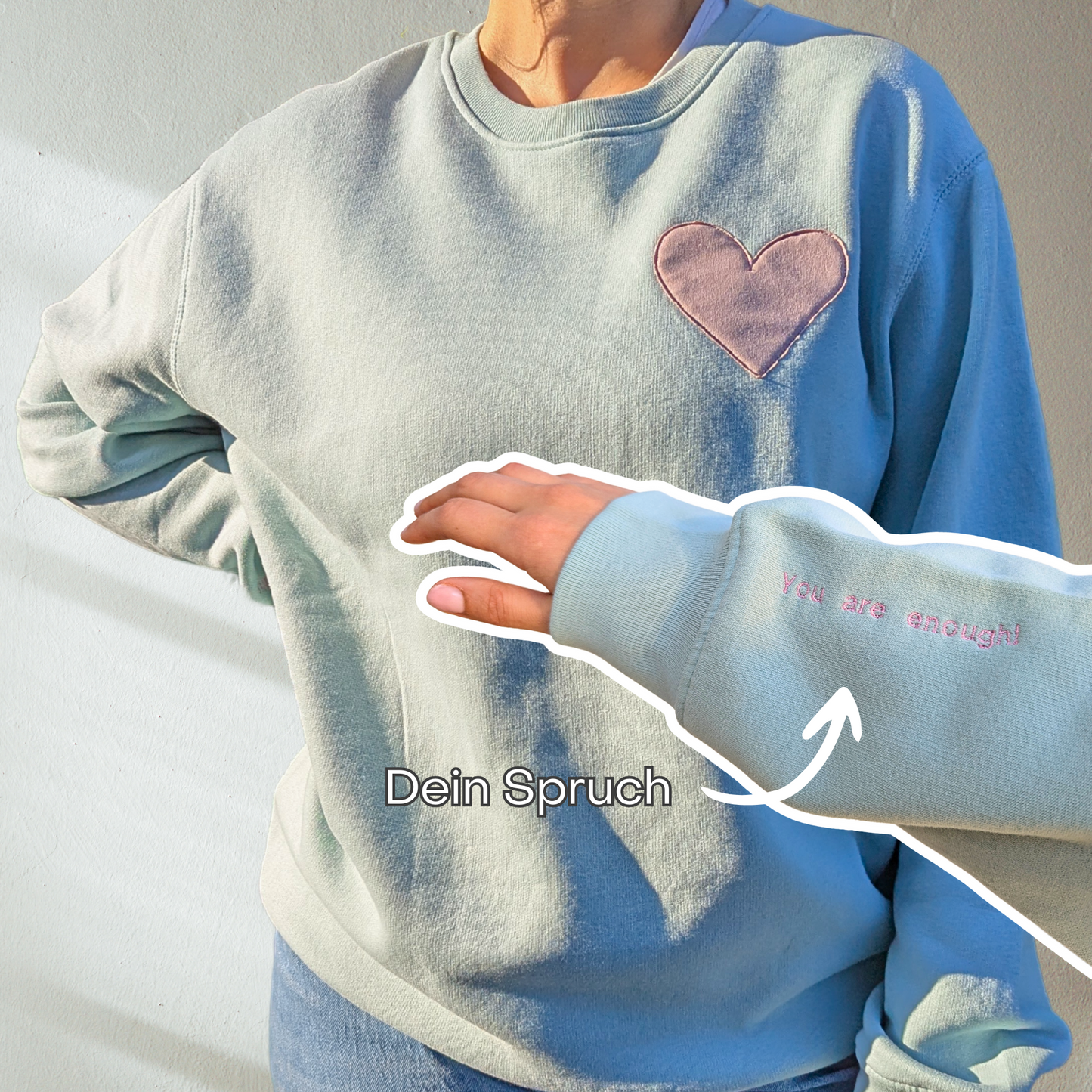 Applique Sweatshirt affirmation geschenk