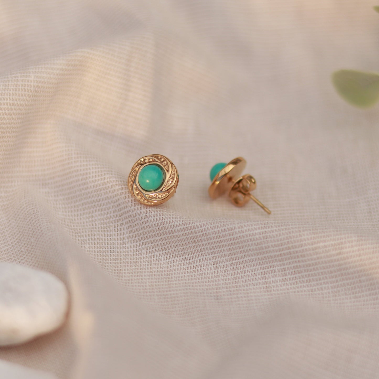 Aqua Lux | Ohrstecker | gold | türkis