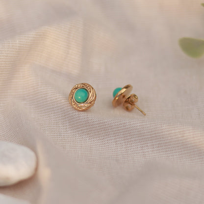 Aqua Lux | Ohrstecker | gold | türkis
