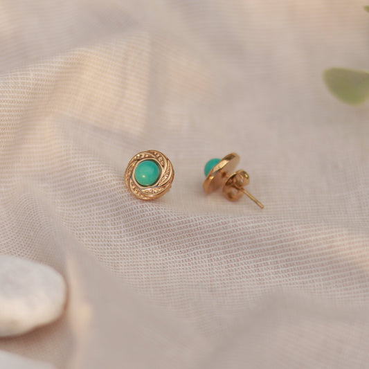 Aqua Lux | Ohrstecker | gold | türkis