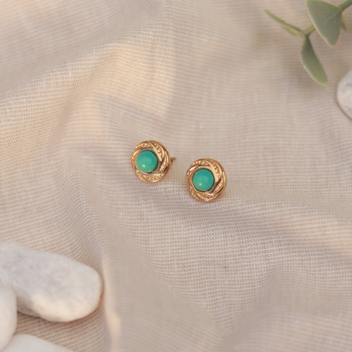 Aqua Lux | Ohrstecker | gold | türkis