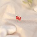Golden Coral | Mini Ohrstecker | Spinell | gold | korallenrot