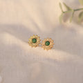Starlight Green | Ohrstecker | Achat | gold | grün
