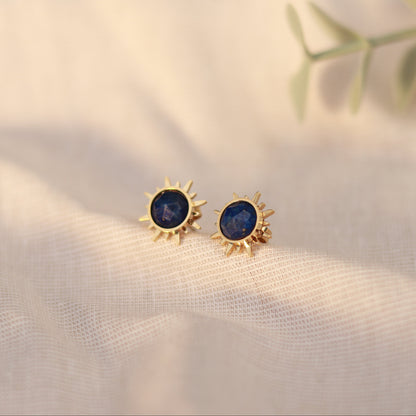 Sunlit Blue | Ohrstecker | Lapislazuli | gold | blau