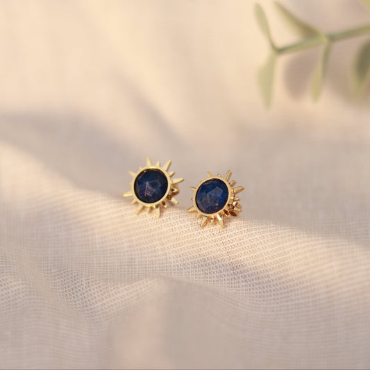 Sunlit Blue | Ohrstecker | Lapislazuli | gold | blau