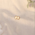 Moon Glow | Mini Ohrstecker | Mondstein | gold | weiß