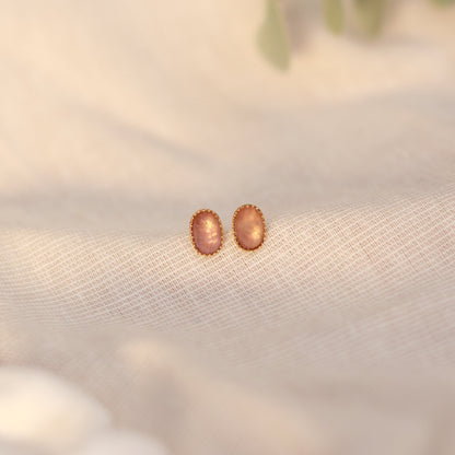 Rose Glow | Mini Ohrstecker | Spinell | gold | rosé