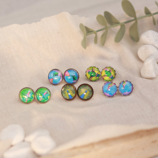 Celestial Peacock | Ohrstecker | Pfau Design